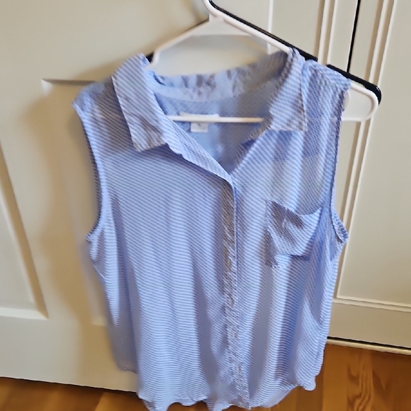 Liz Claiborne Tops - Blue Striped Sleeveless Women's Top